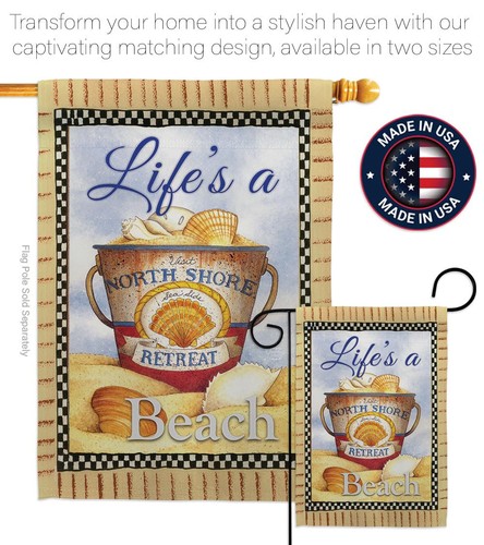 Summer Lifes Flag Garden Stake Banner Pole Stand Set Outdoor Tapestry Door Si... - Picture 4 of 11