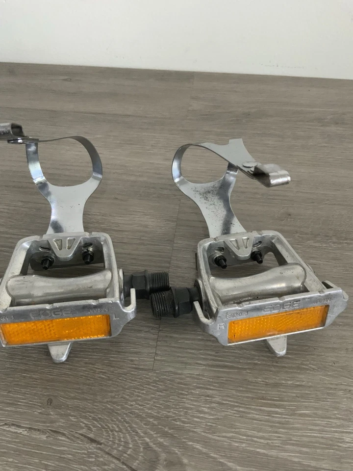 MKS EDGE PLATFORM PEDALS MODEL CHRISTOPHE LARGE CLIPS AND FREE STRAPS - Image 2 of 4