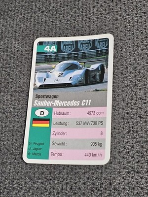 Sauber Mercedes C11 - 4A  - Einzelkarte - Quartett  (9C)