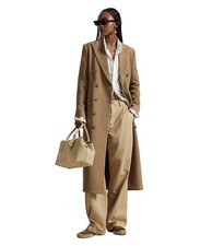 NWT RALPH LAUREN Polo Ralph Lauren Double-Breasted Wool Coat, size 2, Camel