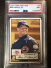 2001 TOPPS HERITAGE #200 KEN GRIFFEY JR. REDS HOF PSA 9