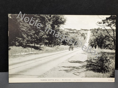 #ad Terra Cotta Hill Car McHenry Illinois 1938 RPPC Postcard DB $5.50