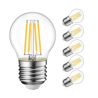 E27 Led Edison Lampe 4W G45 2700K Warmweiß 470Lm 6Er Pack Rustikal Klar Lvwit