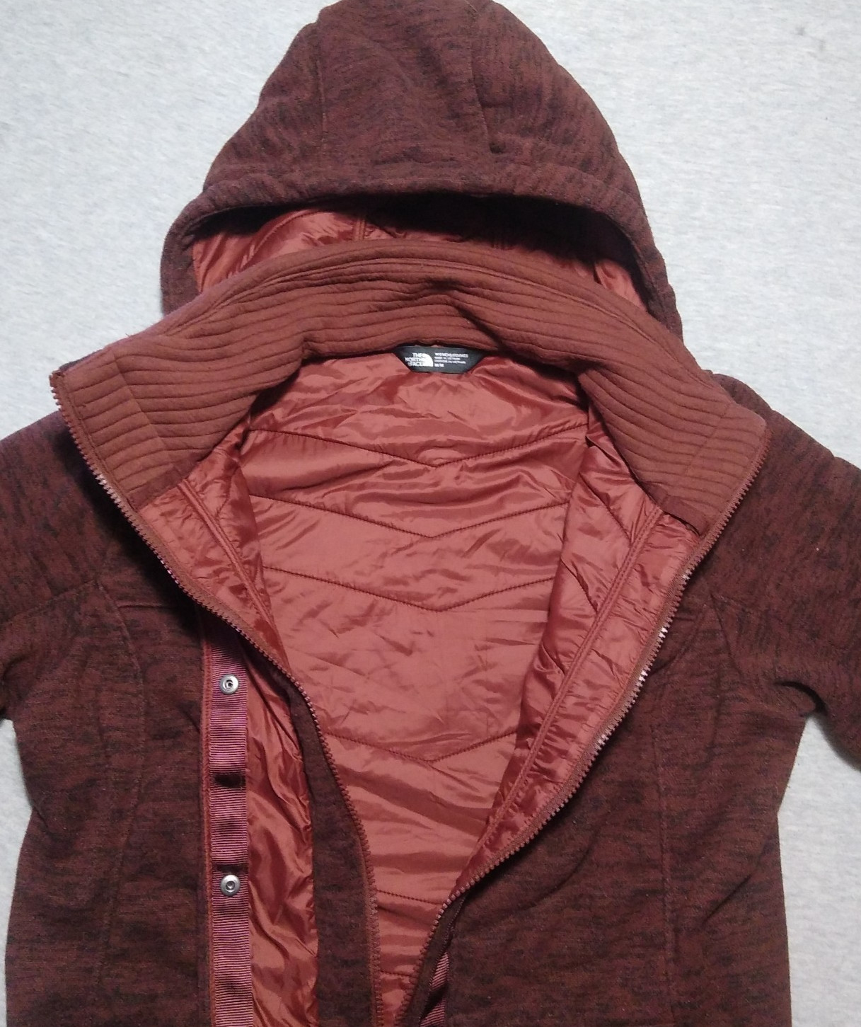 North Face Women’s Osito Insulated Hooded Jacket NF0A2VGB Medium Burgundy Parka