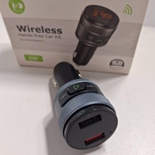 C57 Bluetooth Car Kit Wireless Hands Free FM Transmitter QC3.0 Charger New OB