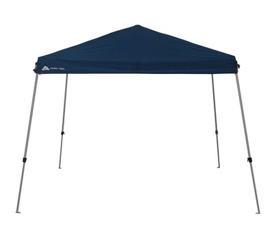 Ozark Trail 10x10 Blue Slant Leg Pop-Up Canopy Tent with Carry Bag