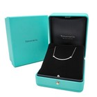 Tiffany and Co 18k White Gold T Smile Pendant Necklace 16-18" Necklace #JB672-4 — photo 2