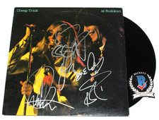 CHEAP TRICK BAND SIGNED AT BUDOKAN LIVE ALBUM VINYL RECORD BECKETT COA AUTOGRAPH