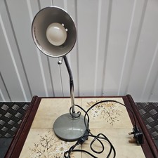 Dunelm table lamp in gray. Good working condition eco halogen 9w max bulb