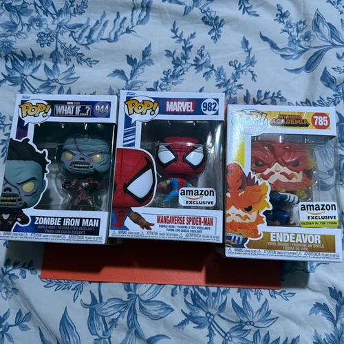 Funko Pop!: Zombie Iron Man #944, MangaVerse Spider-Man #982 & Endeavor #785