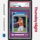2024 PANINI DONRUSS #369 BO NIX OPTIC RATED ROOKIE PREVIEW PINK PSA 10