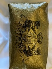 Juicy Couture Gold Makeup Bag Travel Cosmetic Pouch, New