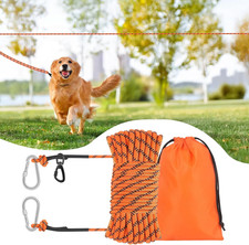 50 ft Dog Leash, Long Leash for Dogs Outside, Dog Tie Out Cable, Lead for Campin