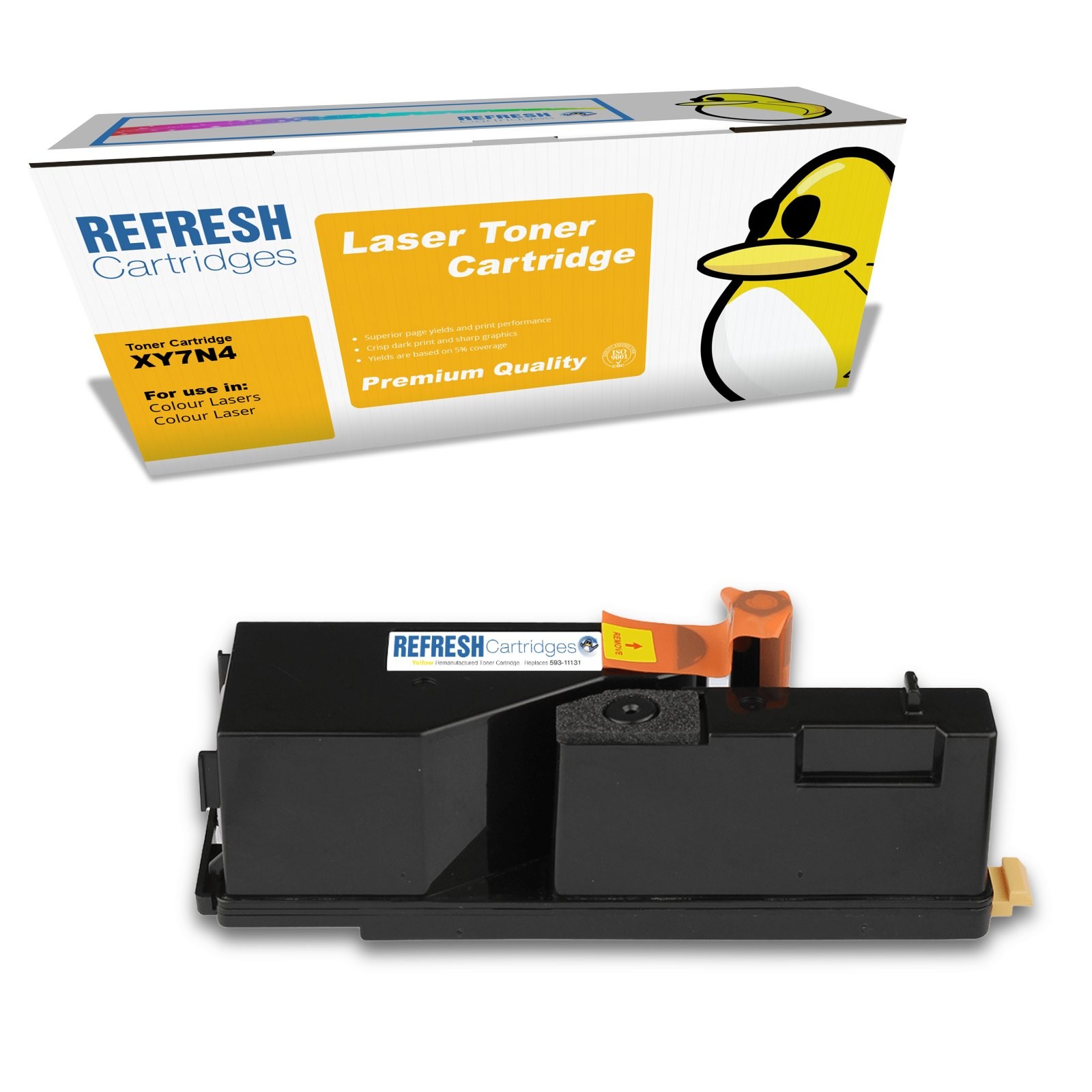 Refresh Cartridges Yellow 593-11131 Toner Compatible With Dell Printers