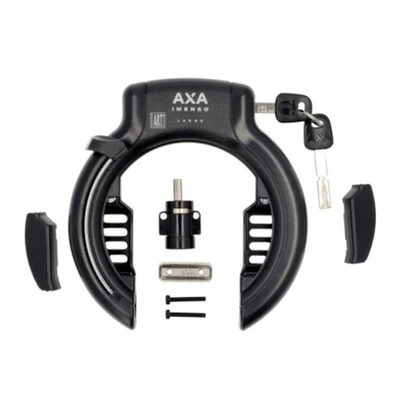 AXA Fahrrad Rahmenschloss Imenso Large 75mm + Akkuschloss Bosch 3 InTube Ebike - Bild 1 von 3