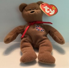 Ty Teenie Beanie Babies Britannia Bear McDonald  s 1993 UK Flag Plush w/ Tag