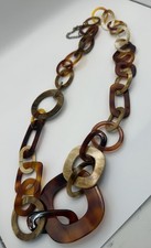 Vintage Geometric Tortoise Shell Belt 41