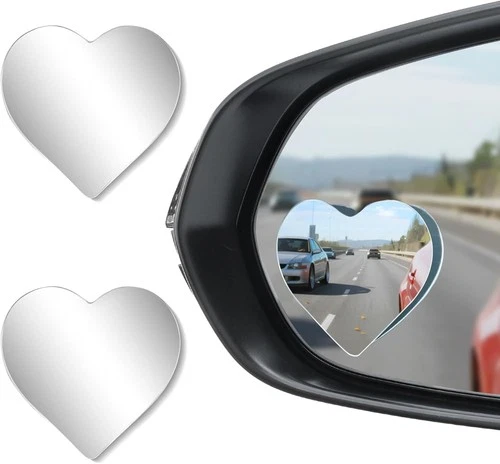 LivTee Blind Spot Mirrors, Heart Shaped HD Glass Heart-shaped, Heart-Shaped 