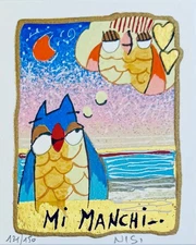 Leo Nisi - Gold Leaf Material Screen Print, Numbered and Signed