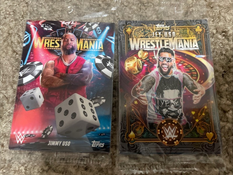 2025-26 Topps WWE Wrestlemania 41 And 42 Jimmy Uso Jey Uso (2) Packs