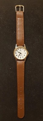 Vintage PERFECT Uhr Water Resist 30M Damenarmbanduhr Braunes Echtlederband