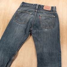 vtg y2k LEVI'S 506 Standard Fit straight leg dark wash denim blue jeans 32x28
