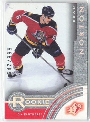 2001-02 Upper Deck SPx Rookie /999 Brad Norton #205 Rookie RC