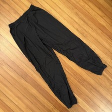 Vintage Nike Windbreaker Track Pants Joggers Black Ankle Zip 90s Size Large