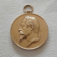 Grosse Médaille Napoléon 3 Vermeil Juin 1870 Une Des Dernières