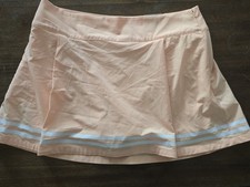 CALIA Golf Skort Womens 14 Peach Sherbert Performance Pleated Side Zip UPF 50
