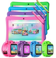 Contixo K102 10" Inch Kids Tablet 32GB KW1 Smart Watch Camera Apps Games