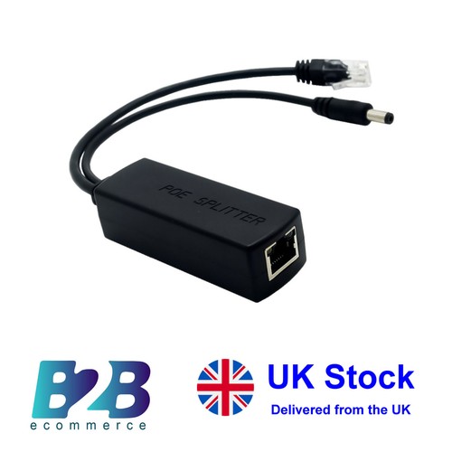 Power Management Aktiv PoE Ethernet Splitter Adapter Kabel 48V auf 12V 2Amp - Bild 8 von 14