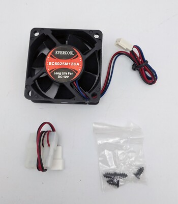 NEW Evercool 60mm x 25mm 3/4-pin 12V DC Ball Bearing Long Life Fan EC6025M12CA