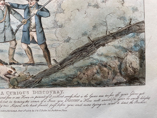 1816 Antique Print; A Curious Discovery. Hunting: Henry Alken - Picture 4 of 4