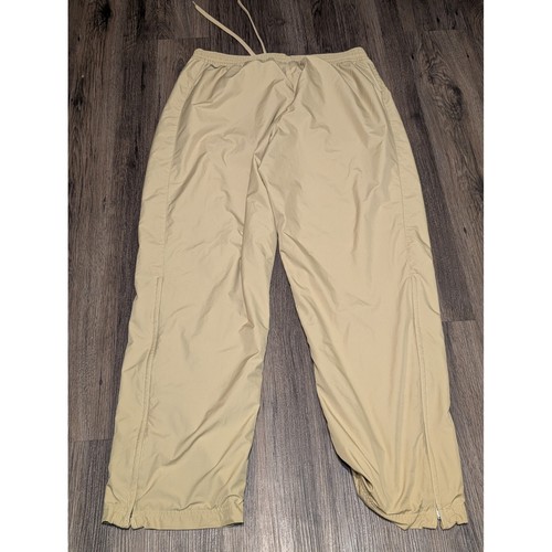 Pantaloni a vento Adidas leggeri sportivi riscaldanti beige grandi - Foto 2 di 3