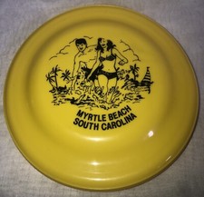 Vintage Myrtle Beach SC Made In USA 7โ Humphrey Flyer Frisbee -Man & Woman Ocean
