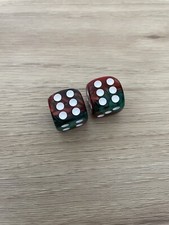 2X Wine Green Dice Tire Wheel Valve Stem Caps Bicycle Car Truck Motorcycle