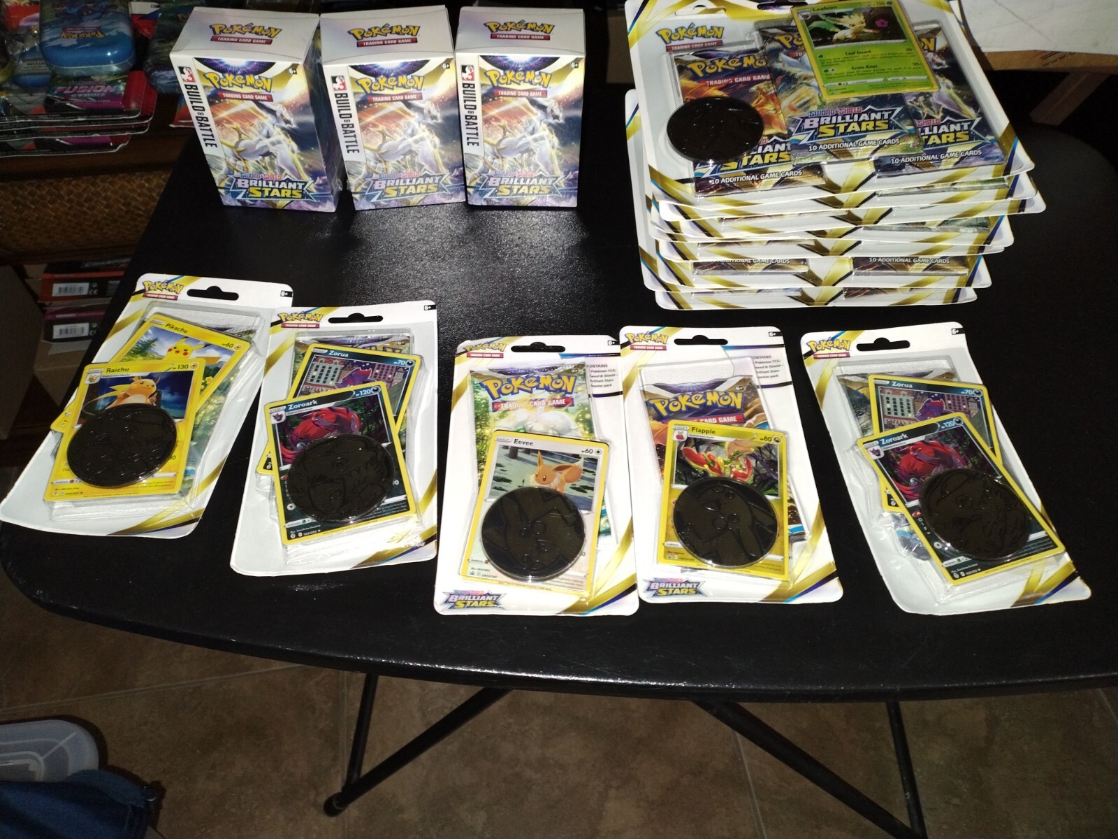 Lot Of 19 Pokemon TCG Brilliant Stars Build And Battle Boxes And Blister Packs 