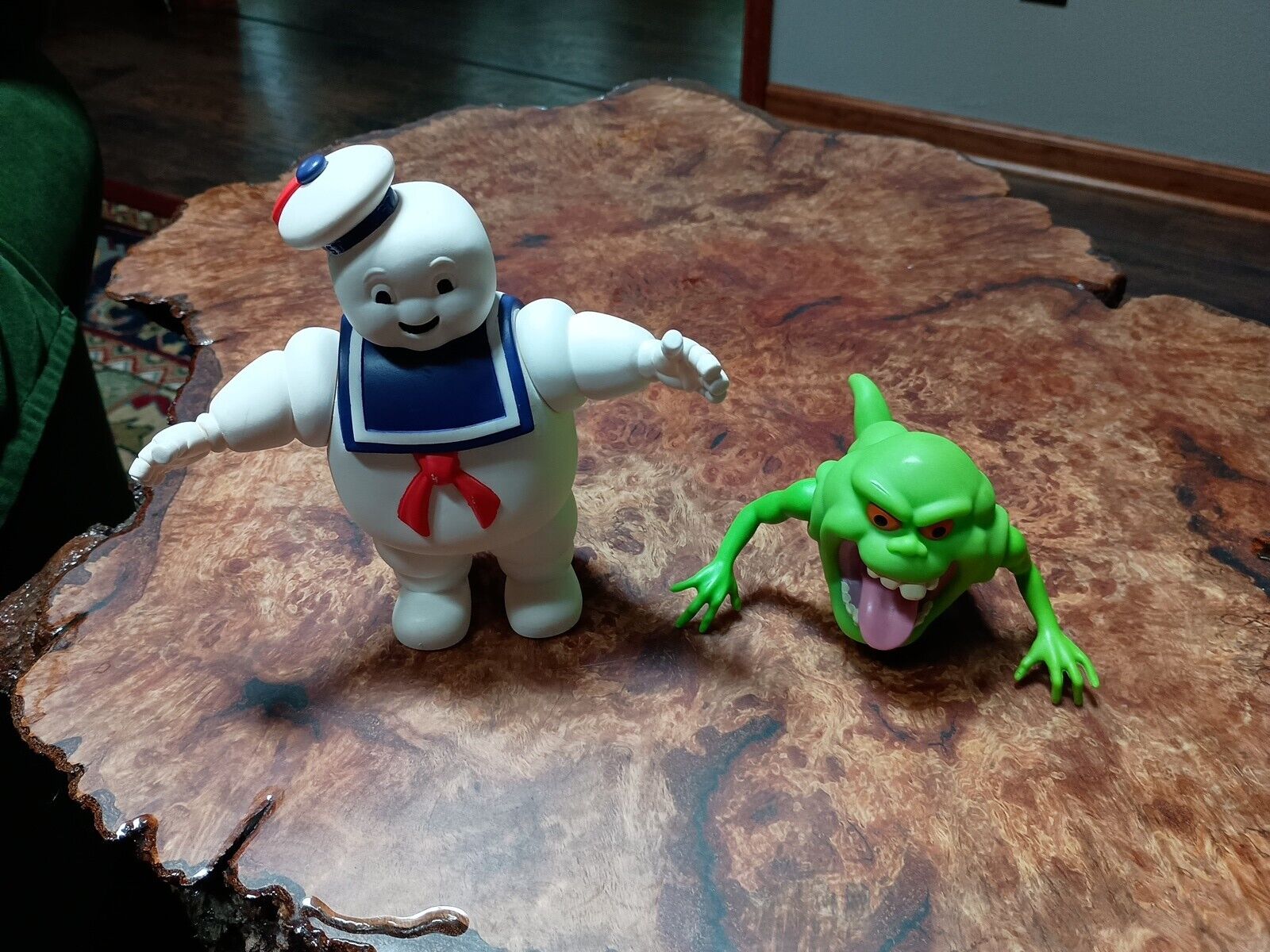 1984 Ghostbusters Stay Puft Marshmallow Man & Slimer 80s Movie Toys EXCELLENT!!
