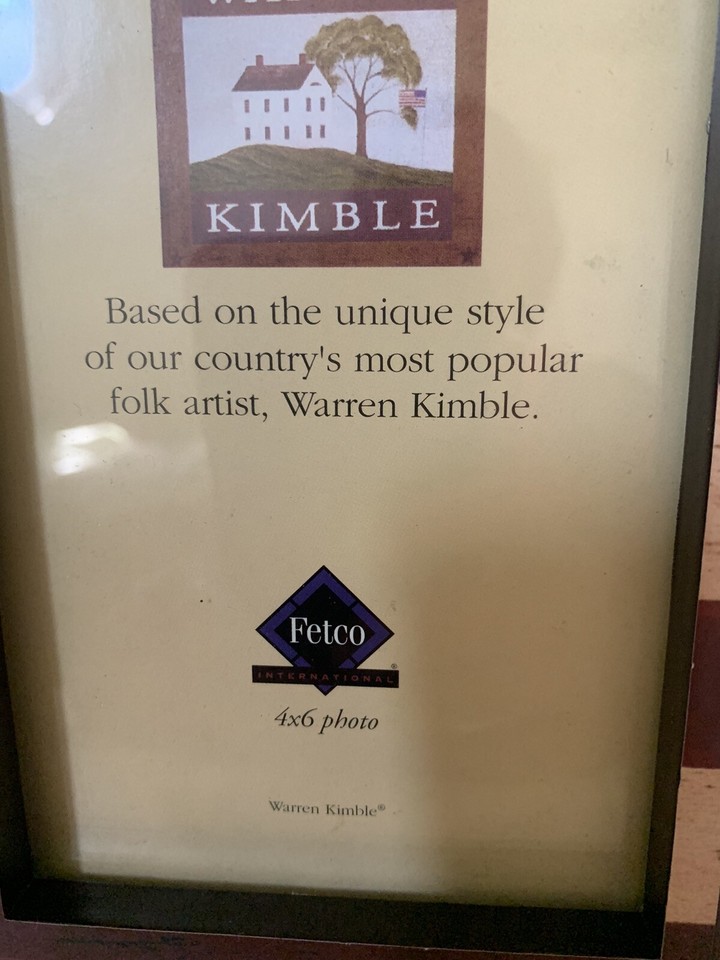 Fetco Warren Kimble USA Flag Patriotic Photo Picture Frame 4"x6" Hang