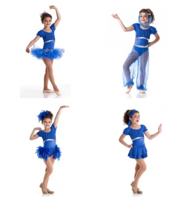 Child XS 4 Costumes in 1! PERFECTION Dance Costume Jazz Ballet Harem Showgirl