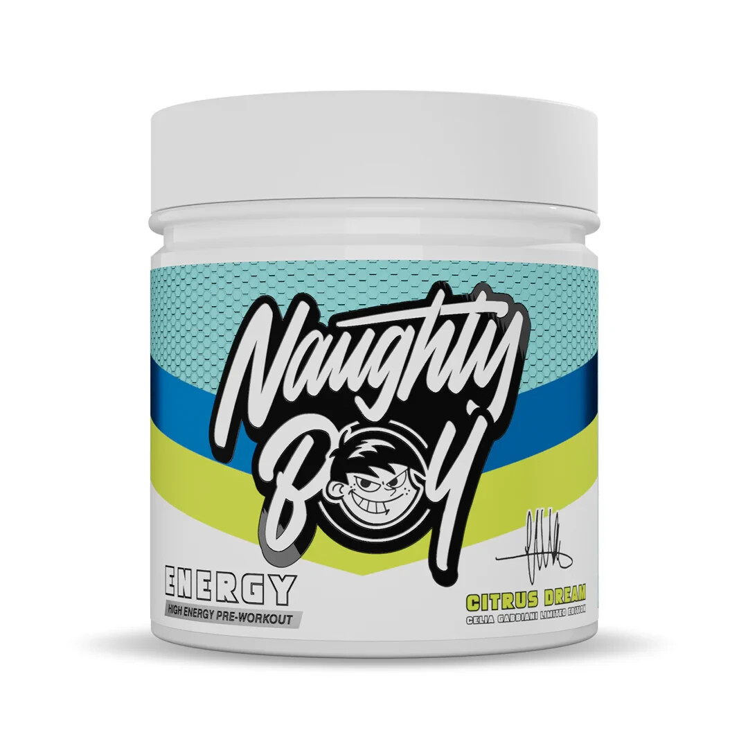 Naughty Boy Energy Pre-Workout 30 serve/390g Limited Edition Citrus Dream 07/25