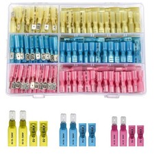 220Pcs Waterproof Heat Shrink Wire Spade Connectors Electrical Crimp Terminals