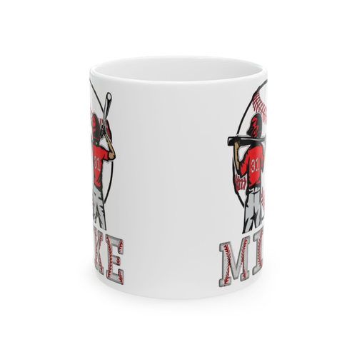Kids Baseball League Personalized Name And Number Jersey Mug Gift Mug - Picture 6 of 8