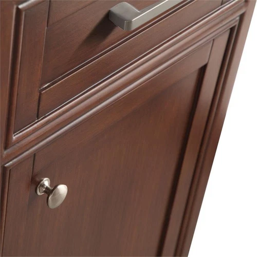 Elegant Decor Americana 19" Single Marble Top Bathroom Vanity in Teak - Picture 12 of 18