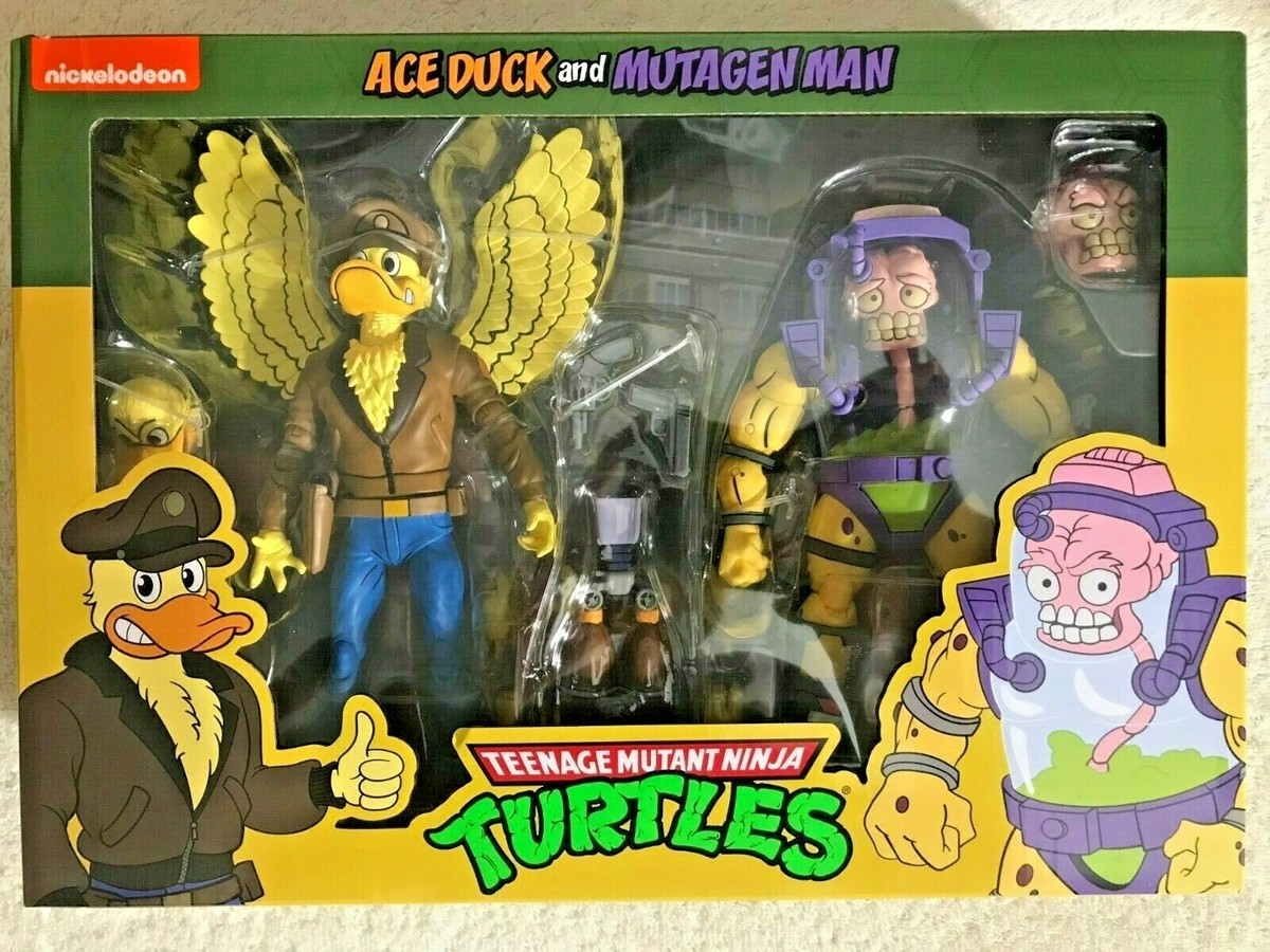 NECA TEENAGE MUTANT NINJA TURTLES ACE DUCK & MUTAGEN MAN + ANTRAX
