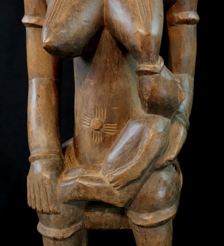 Art Africain Afrique - Statue de Fécondité Maternité Senoufo Senufo - 59 Cms - Photo 9 sur 16