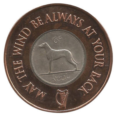 Irish Six Pence Golf Ball Marker -  Brand New Hot off the Press!