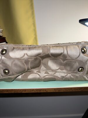coach トートバック マザーズバック Coach H0969-13906 Leather Trim Satchel Shoulder Purse Bag