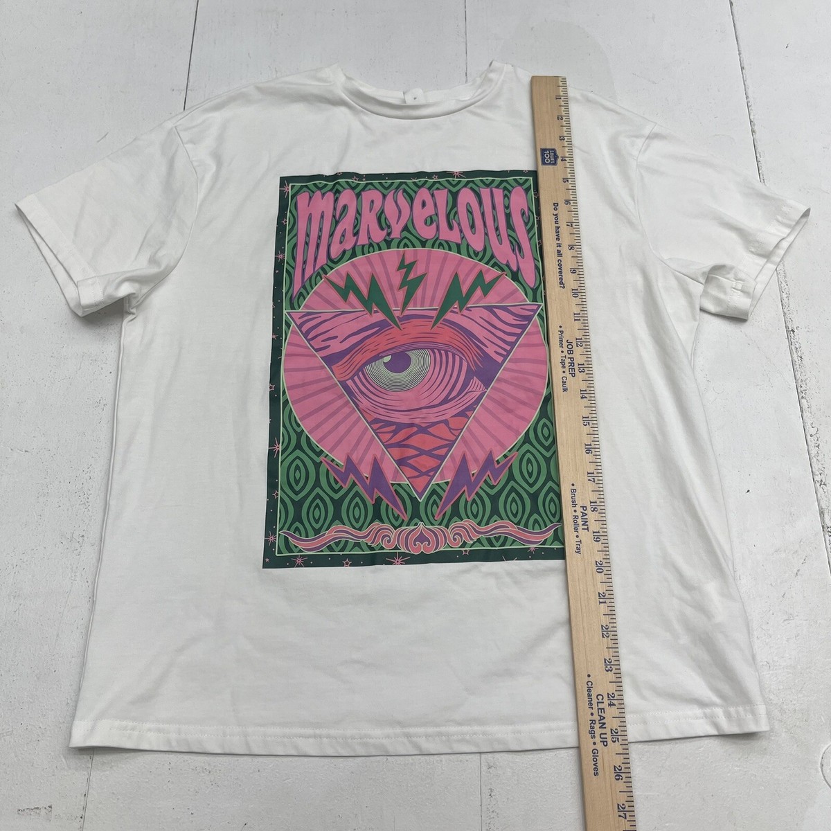 Shein Teen White Marvelous Graphic Shirt Sleeve T Shirt
